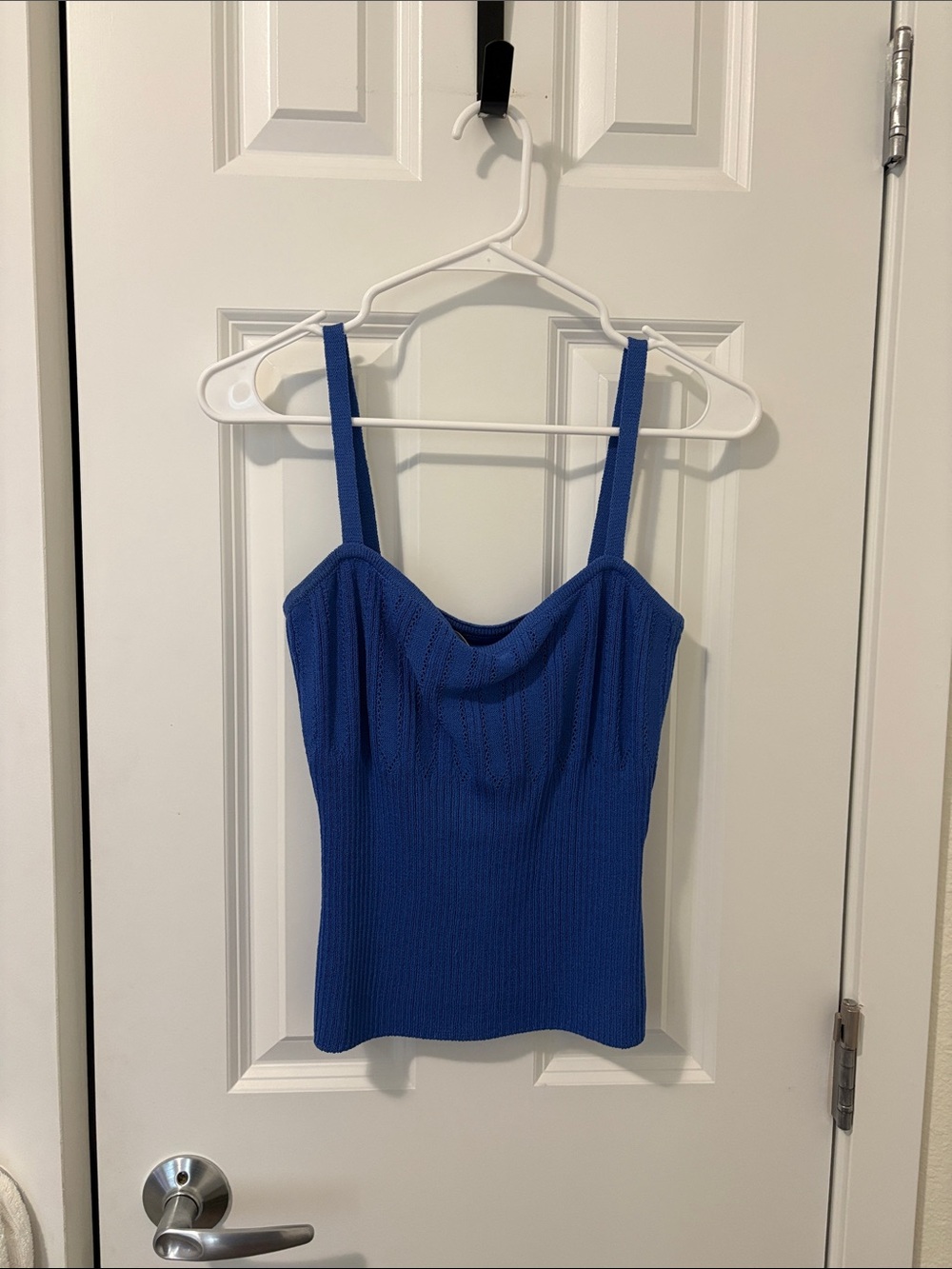 ST. JOHN Ribbed Camisole Tank - Blue